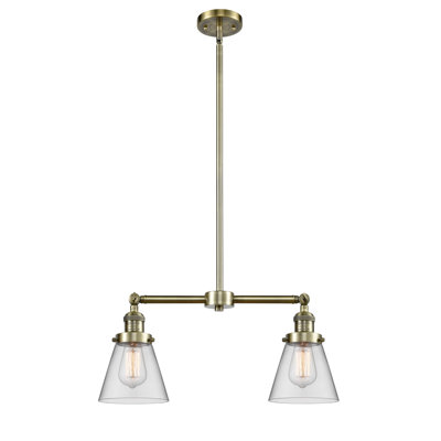 Luminaire suspendu linéaire à 2 lumières pour îlot de cuisine Stonec chiffre