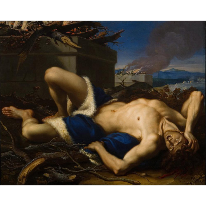 "La mort d'Abel" par Antonio Balestra - Toile tendue avec châssis, H 24 po x l 17 po