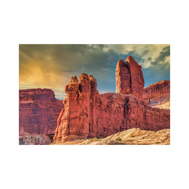 Desert Sun by Mark Paulda - Print on Canvas, 20.32cm H x 30.48cm W x 1.91cm D, Wrapped Canvas