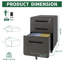 3 Mobile File Cabinet, All Metal, Locked On , Fully Assembled, Black For Home Office, Letter Keeping Solution Cabinet With 3 Drawers, Lock And A4 Paper Storage