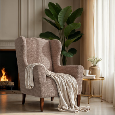 Housse extensible pour fauteuil à oreilles - Facile à nettoyer et durable - Collection Comfort