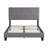 Upholstered Platform Bed Frame With Modern Button Tufted Linen Fabric Headboard