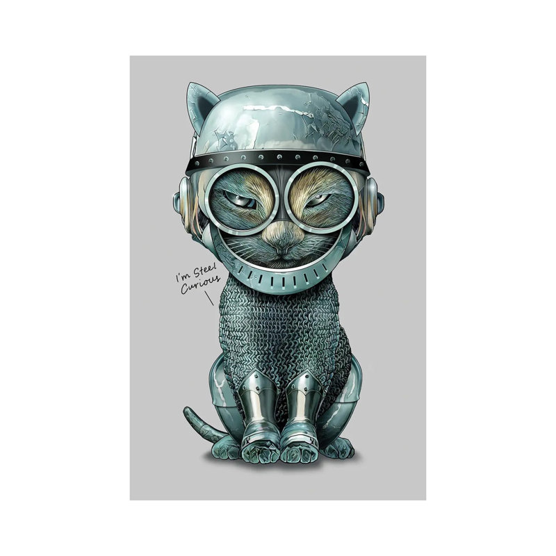 Steel Curious 1 Piece Wrapped Canvas Wall Art, 66.04 cm H x 45.72 cm W x 3.175 cm D