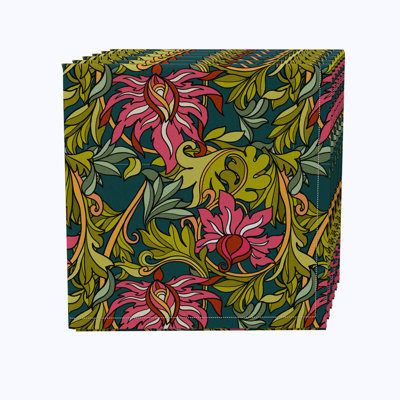 Cavalli 100% Cotton Floral Square Napkin