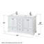 Ensemble de meuble-lavabo double 60 "avec miroir Deborah-357861957-357861965-357866697