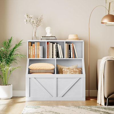 Organisateur de rangement de jouets et bibliothèque pour enfants, armoire de rangement pour jouets pour tout-petits avec tablette de jouets, organisateur de jouets et bibliothèques pour enfants