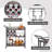 Guinna Metal Bar Cart-897302047-922270874