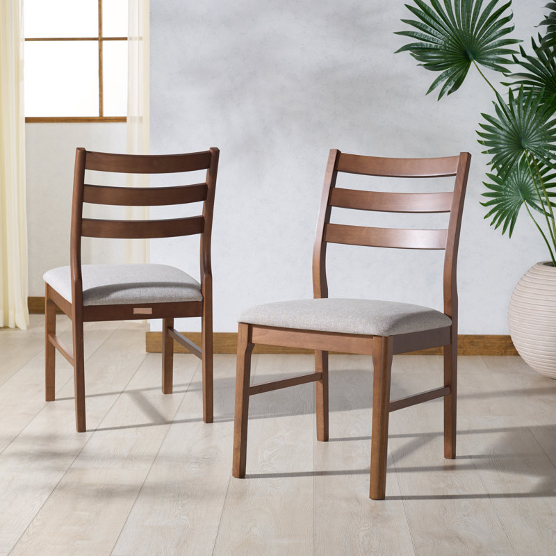 Leroux Ladder Back Dining Chai, Gray