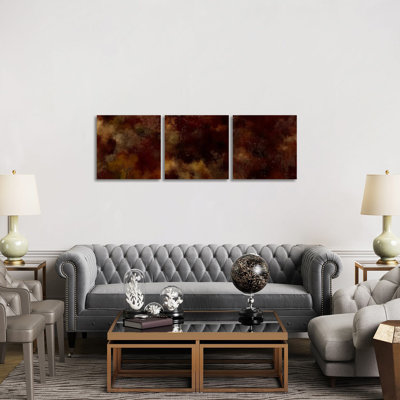 Ravage triptyque - ensemble d'art mural sur toile tendue (ensemble de 3)