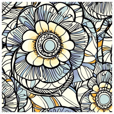 Abstract Floral Pattern Quilted Bedspread All Sizes