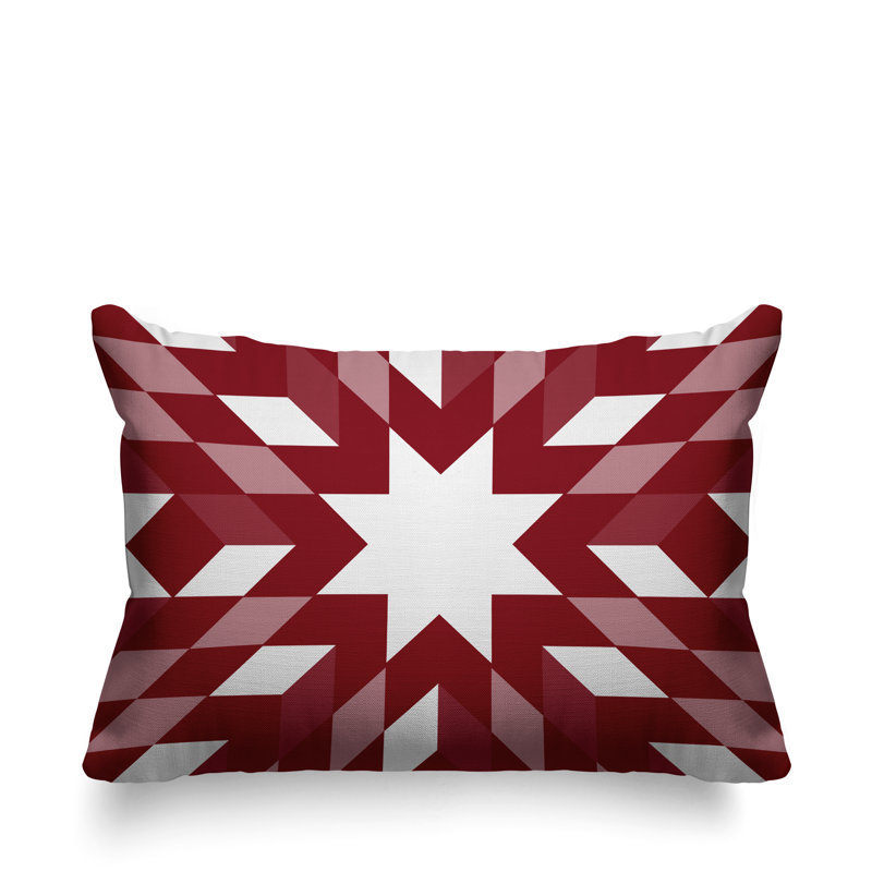 Coussin intérieur / extérieur Lynn Country, Rouge