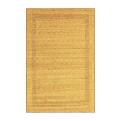 Tapis en laine / polyester tissé à la machine à motif géométrique brun / gris Donnye