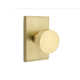Emtek Passage Knobset w/ Modern Rectangular Rosette and Round Knob