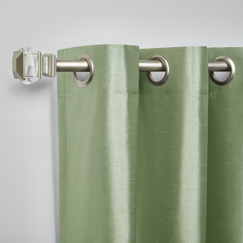 Chatra Semi Sheer Curtain Pair, Sage, 54" W x 96" L