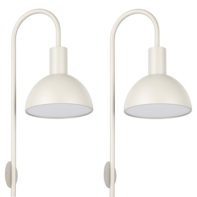 Applique murale à brancher, lampe murale d'intérieur en métal, base E26, ampoule DEL maximale de 20 W, ampoule non incluse