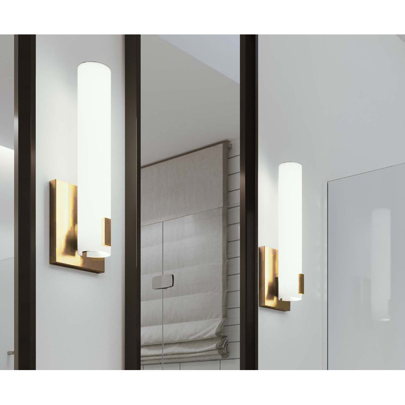 Bowen - 14'' LED Wall Sconce - 16W - Light Antique Brass, Light Antique Brass, White