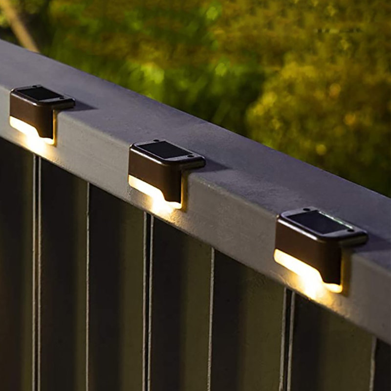 Brown Low Voltage Solar Powered Integrated LED Step Light Pack