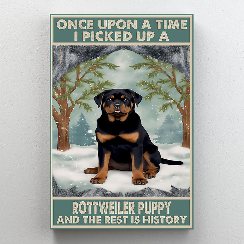 " I Picked Upa Rottweiler ", 20" H x 16" W x 1.25" D