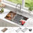 Stainless Steel Undermount Single Bowl Sink with Ledge & Accessories for Workstation, Prep Kitchen
