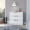 Commode H 27 po, commode 3 tiroirs, plateau supérieur, blanc sur place