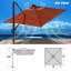 Parasol en porte-à-faux 8 pi x 8 pi Sunbrella-328398063
