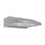 30 po T-1549-1-DC Hotte de cuisine sous conduit 406 CFM Ampezzo en acier inoxydable brossé avec filtres à chicane, commande à bouton-poussoir, lumières DEL
