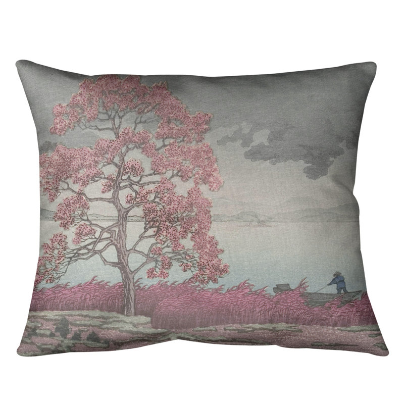 Coussin lombaire au-dessus de la pluie shore, Duvet synthétique, 20 po x 14 po, Rose