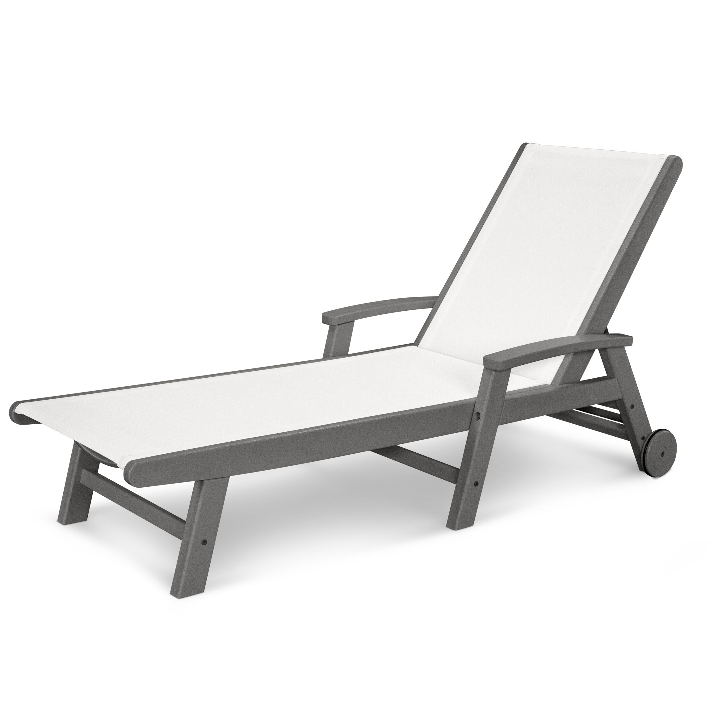 POLYWOOD Coastal Chaise with Wheels Reviews Wayfair