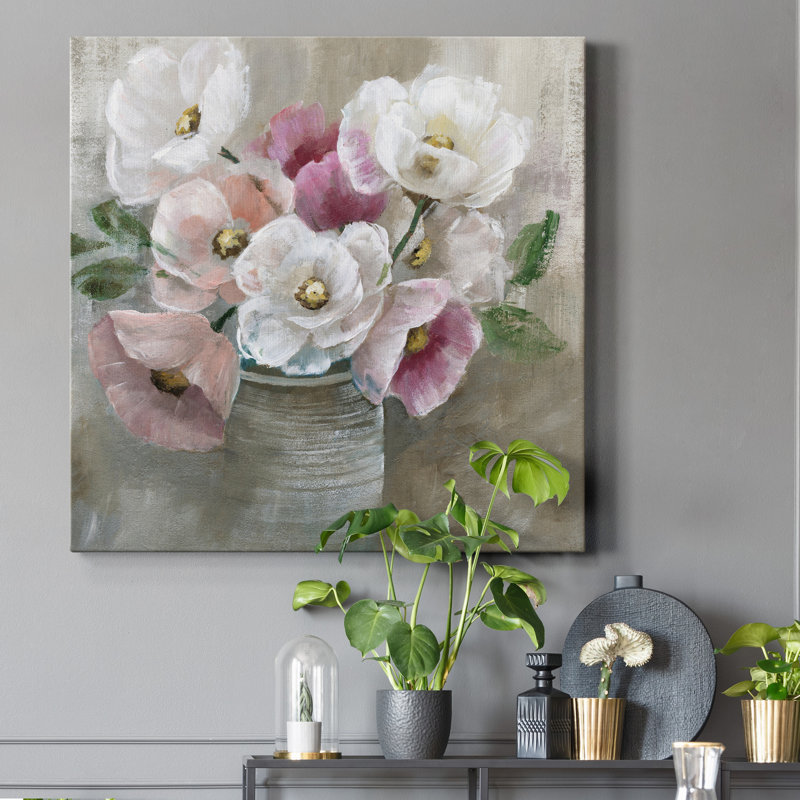 Blooming and Blush - Reproduction d'art sur toile tendue, H 40 po x l 40 po x P 1 po