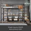 Lit mezzanine double en métal-1369442828