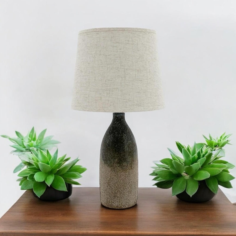 Elegant Hand-Finished Eakin Ceramic Table Lamp – Stylish 45cm Accent Lighting for Living Room, Bedroom or Modern Home Decor