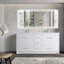 Capot - 2 po X P 19,70 po P 35,00 po Meuble-lavabo autoportant en bois blanc H avec double lavabo blanc