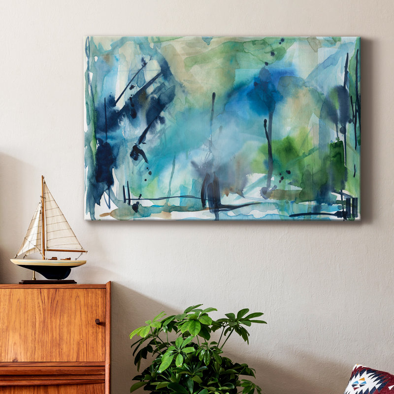 «Rain in the Country», peinture sur toile tendue, H 32 po x l 48 po x P 1 po