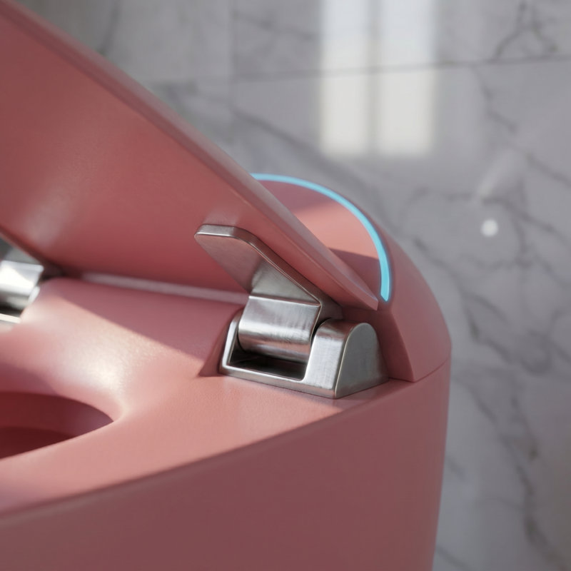ORVICA Smart One-Piece Toilet With Bidet, Auto Open/Close, Foot Sensor, Heated Seat & Dryer, Pink