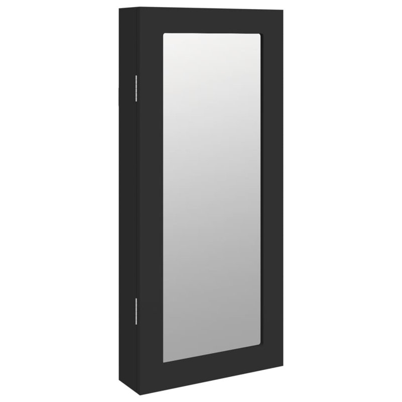 Boîte à bijoux avec miroir vidaXL, H 26,38 po x l 11,81 po, Brun