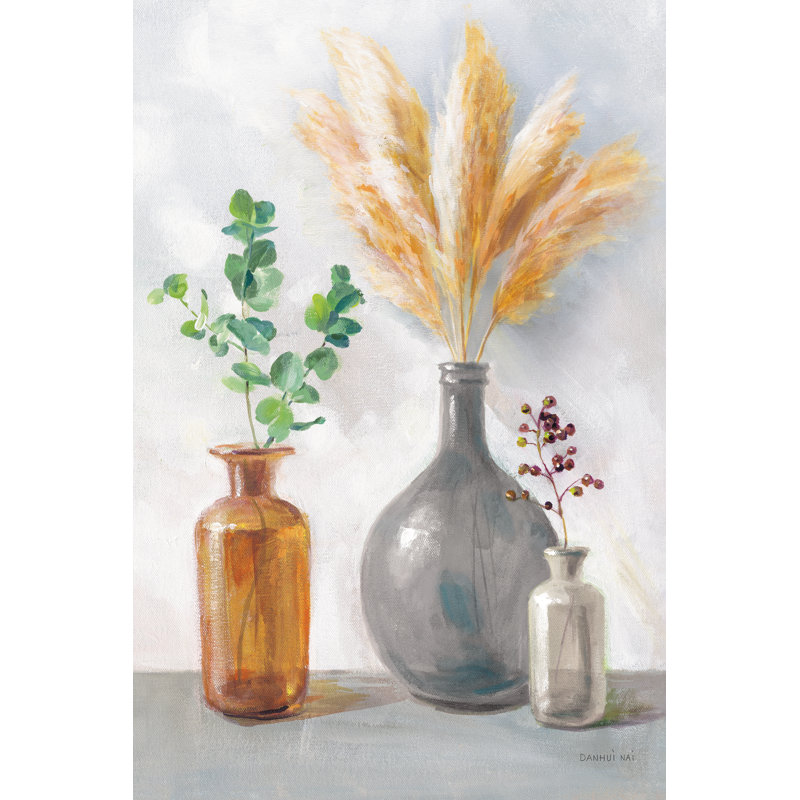 Natural Riches II Charcoal par Danhui Nai - Peinture, Toile encadrée noyer flottant, Pas de tapis, H 48 po x l 32 po