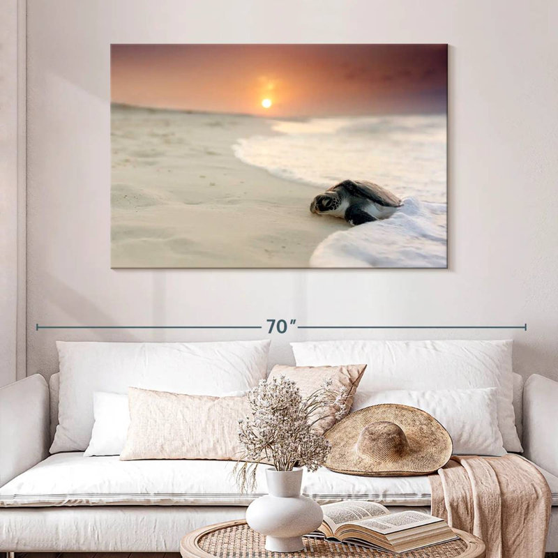 Brampt Turtle On The Shore, 32" H x 48" W