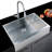 KDK HOME 18'' W Single Bowl Stainless Steel Farmhouse Kitchen Sink with 1 Faucet Hole