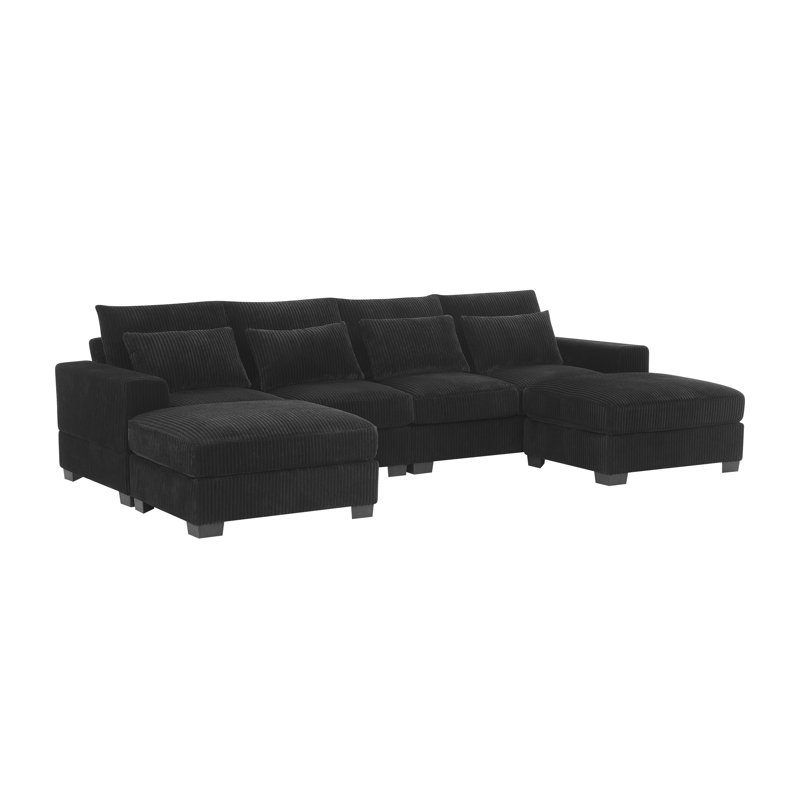 125'' Wide Camden Sofa, Black