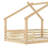Floor Bed With Window And A Small Shelf, Solid Wood Floor Bed With House-Shaped Roof-43816930-43816957