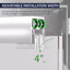 Porte de douche coulissante double 56 "- l 60" x H 72 ", porte de salle de bain coulissante semi-sans cadre avec verre trempé 1/4" (6mm) pour douche à l'italienne, blanc