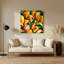 Art mural en métal jaune mangue fruit-644269651