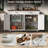 Farmhouse Kitchen Island With Power Outlet, Drop Leaf, Spice Rack, Drawer And Rolling Wheels For Efficient Home Cooking And Storage.-125924933