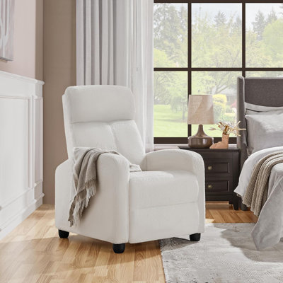 Fauteuil inclinable moderne avec positions réglables - Canapé simple rembourré en tissu Boucle pour le salon, la chambre à coucher ou le cinéma maison - Structure robuste et confort moelleux