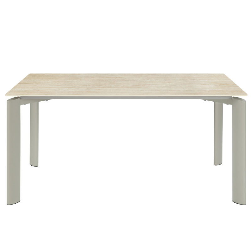 Table de finition moderne en céramique avec plateau stable et finition grise