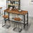 Grimmett Bar Height Dining Table, Metal Base Dining Table, Bar Table, Pub Table, Narrow Rectangular Bar Table