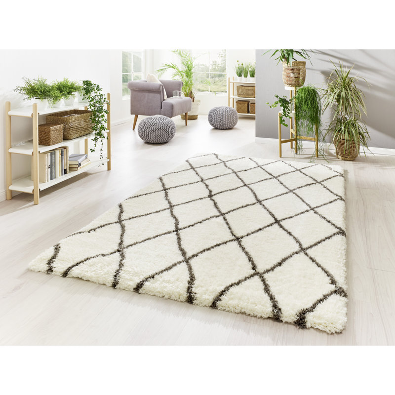 Burt Cream/Grey Rug, Square 200cm