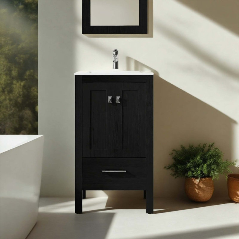 Armoire de meuble-lavabo avec lavabo 20 po