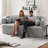 Compact Gray Chenille Sofas Couch For Modern Living Space
