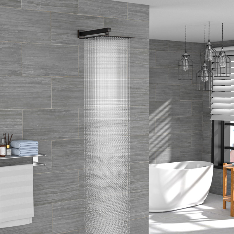 8 Inch Stainless Steel Shower Head, Square,, Oil Rubbed Bronze